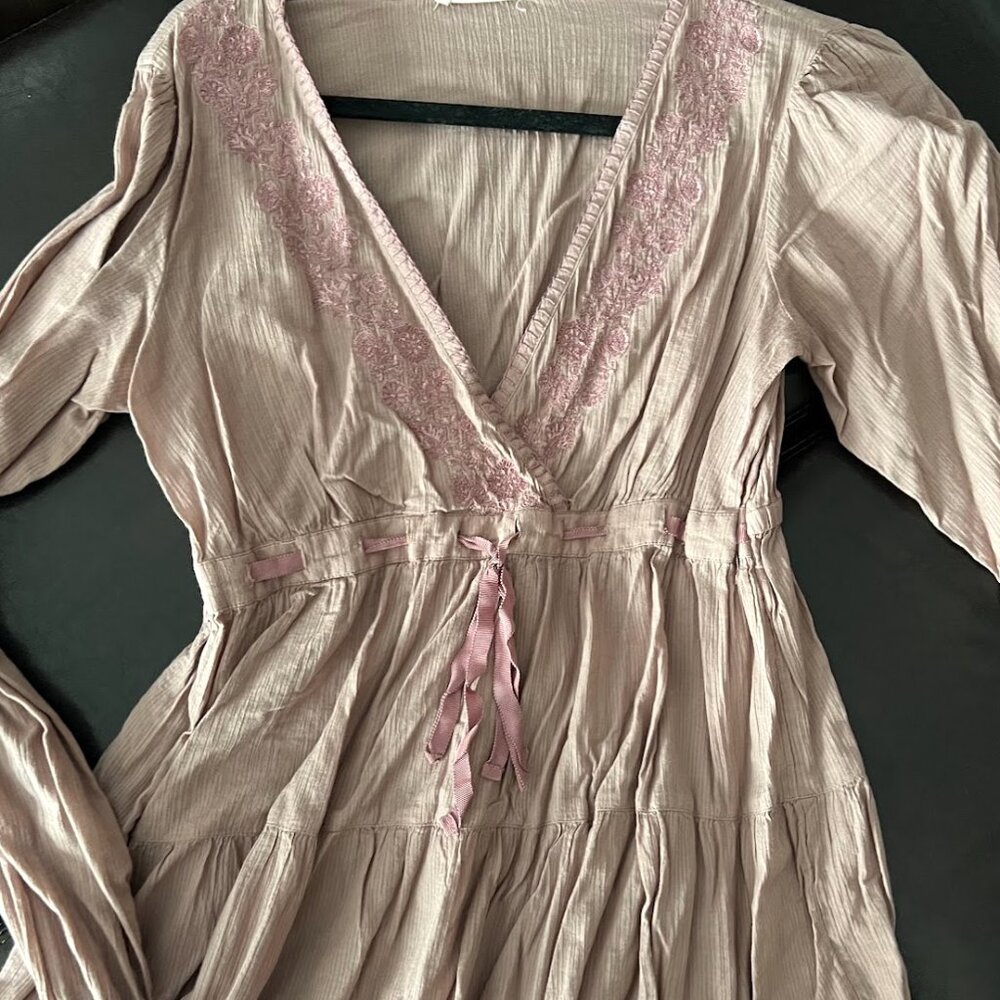 Lucky Brand Embroidered Babydoll top
